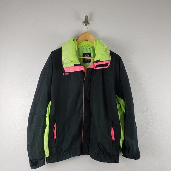 Vintage 90s Neon Retro Columbia Coat - Picture 10 of 14